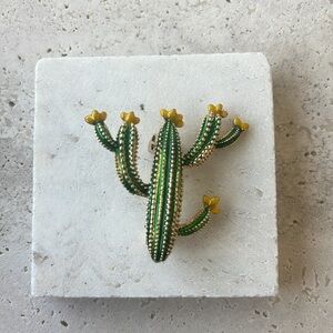 Naturalcactus  Brooch pendant, the cactus brooch pendant, copper plated